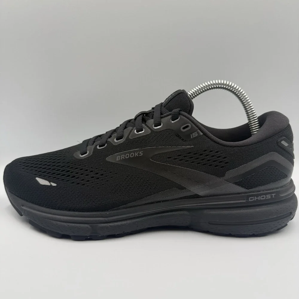 Brooks Ghost 15 Black Running Shoes Womens Size 9D Wide Comfort Athletic Sneaker